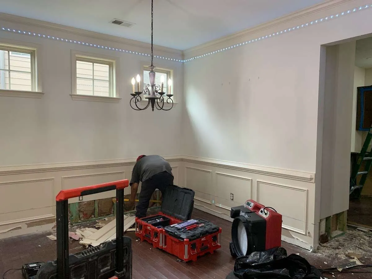 Restoration technician with professional equipment in Santa Monica